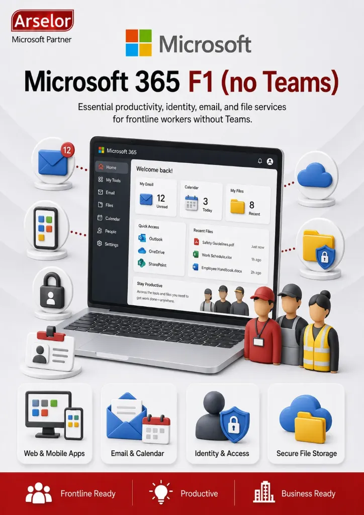 [CFQ7TTC0MBMD:002T] Microsoft 365 F1 (no Teams)